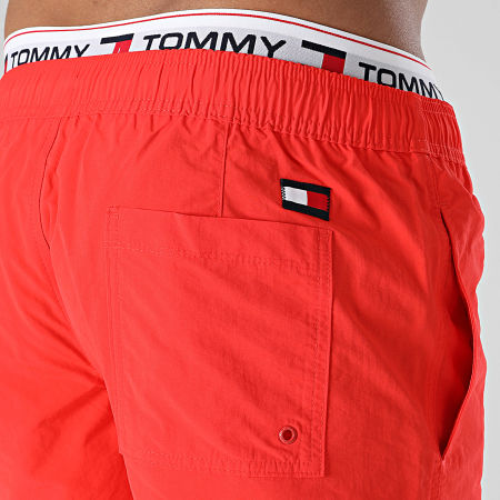 Tommy Jeans - Pantaloncini da bagno medi con coulisse 2043 Rosso
