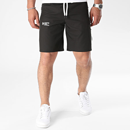 Comme Des Loups - Fresh Jogging Shorts Negro Blanco