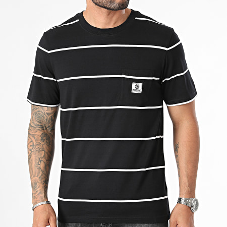 Element - Camiseta de bolsillo a rayas Basic Negro