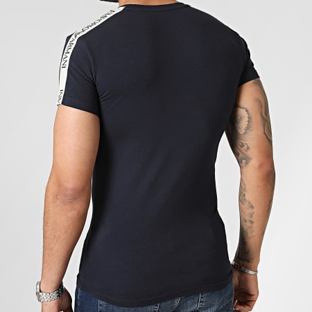 Emporio Armani - Tee Shirt A Bandes 111035-4R23 Bleu Marine