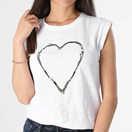 Girls Outfit - Camiseta sin mangas Tea de mujer Blanco jaspeado