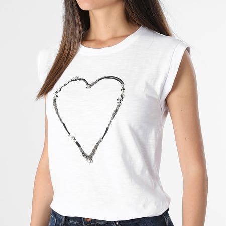 Girls Outfit - Camiseta sin mangas Tea de mujer Blanco jaspeado