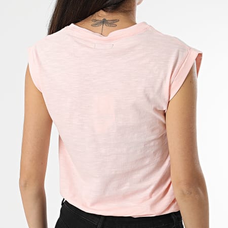 Girls Outfit - Camiseta sin mangas Tea de mujer rosa jaspeado