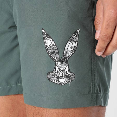 Looney Tunes - Bugs Bunny Graffiti Army Shorts de baño caqui verde