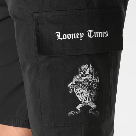 Looney Tunes - Taz Graffiti Army Cargo Shorts Negro