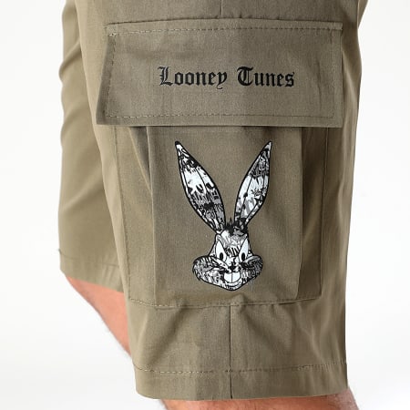 Looney Tunes - Bugs Bunny Graffiti Army Cargo Shorts Khaki Verde