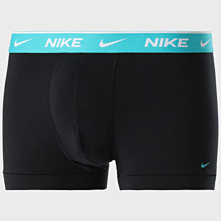 Nike - Lot De 2 Boxers KE1085 Noir Gris Turquoise