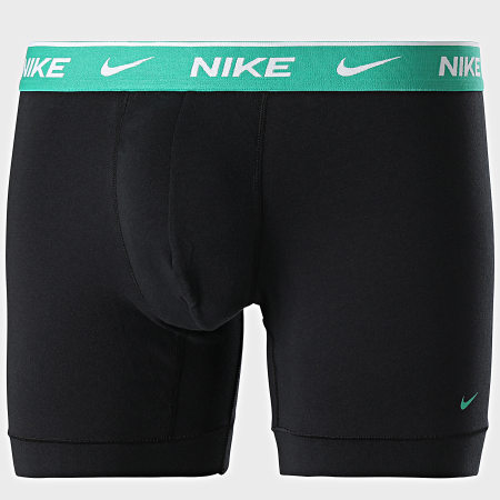 Nike - Set di 3 boxer KE1007 Nero Viola Verde Turchese