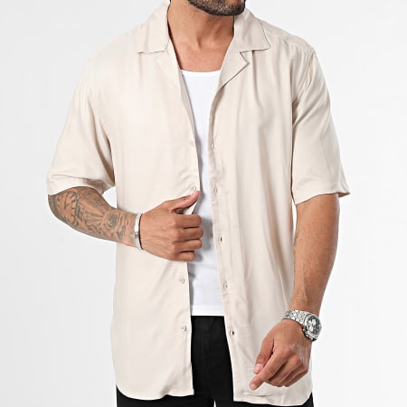 Only And Sons - Chemise Manches Courtes Dash Life Beige