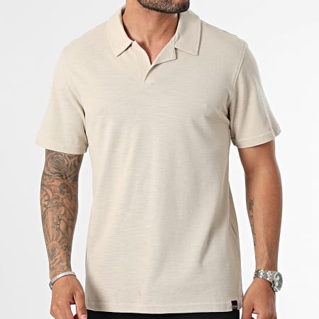 Only And Sons - Polo Manches Courtes Yakob Beige