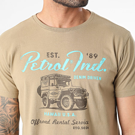 Petrol Industries - Tee Shirt M-1040-TSR158 Beige Foncé