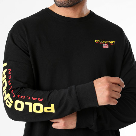 Polo Sport Ralph Lauren - Tee Shirt Manches Longues Logo Sport Noir