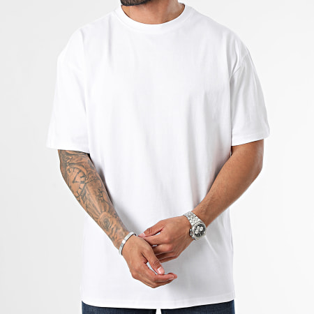 Urban Classics - Juego de 2 camisetas oversize TB1778A Negro Blanco