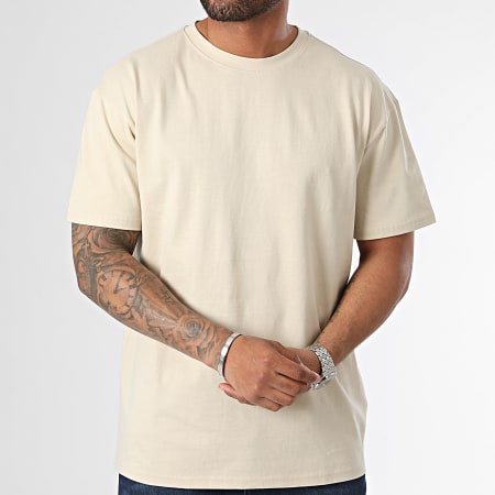 Urban Classics - Set van 2 oversized zware T-shirts TB1778A Beige