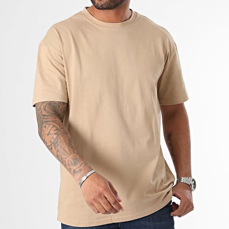 Urban Classics - Set van 2 oversized zware T-shirts TB1778A Beige