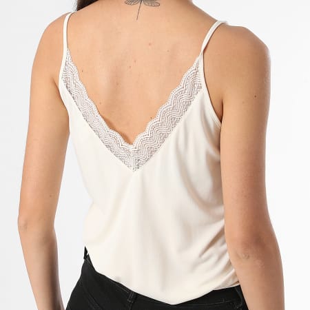 Vero Moda - Camiseta de tirantes de mujer con cuello en V Mila Beige