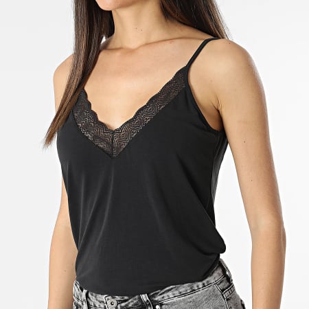 Vero Moda - Camiseta de tirantes de mujer con cuello en V Mila Negro