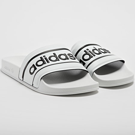 Adidas Originals - Claquettes Adilette ID5799 Blanc Noir
