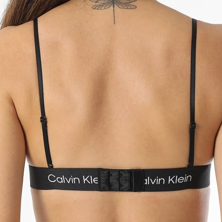 Calvin Klein - Sujetador triángulo sin forro para mujer 7217 Negro