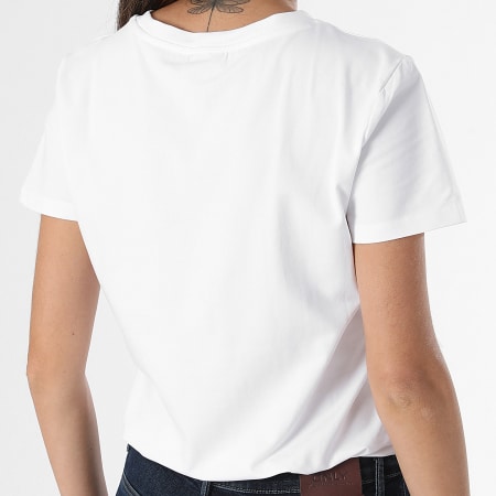 Guess - Tee Shirt Col V Femme V4GI09 Blanc