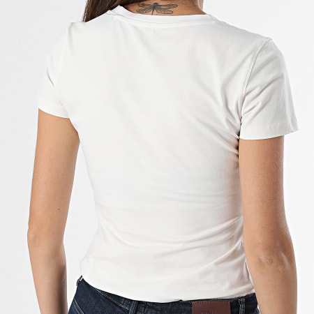 Guess - Tee Shirt Col V Femme W4GI23 Blanc