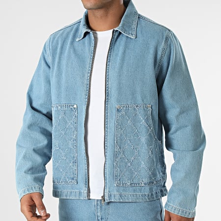 Ikao - Ensemble Veste Jean Zippée Et Jean Regular Bleu Denim