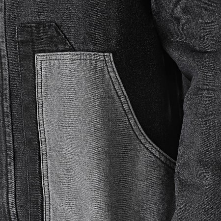 Ikao - Set di jeans e giacca con zip nero-grigio regular