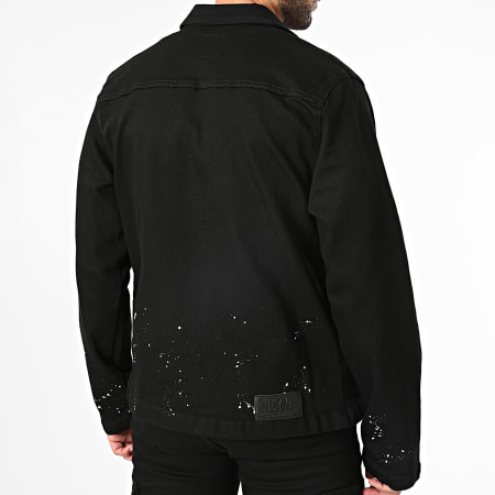 Ikao - Set giacca con zip e pantaloni cargo in denim nero