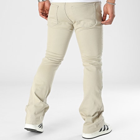 Ikao - Uitlopende jeans 439 Donker beige