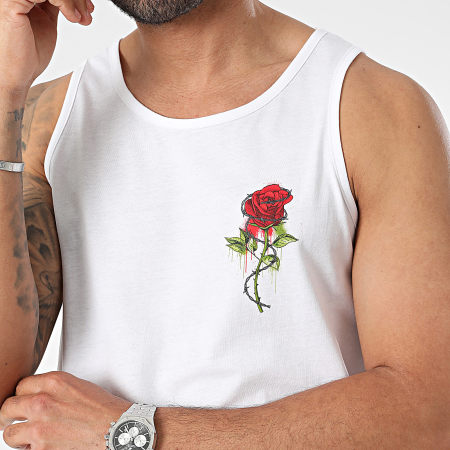 Luxury Lovers - Canotta Roses Barbed Bianco