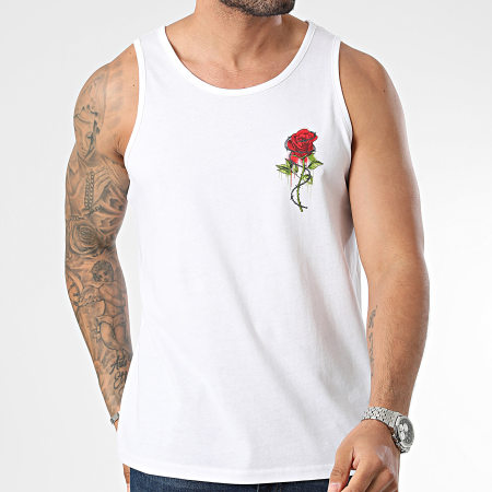 Luxury Lovers - Camiseta de tirantes Roses Barbed Blanca
