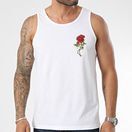 Luxury Lovers - Canotta Roses Barbed Bianco