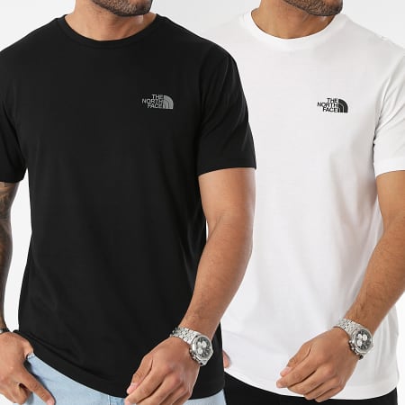 The North Face - Set di 2 camicie a cupola semplice A87NG nero bianco