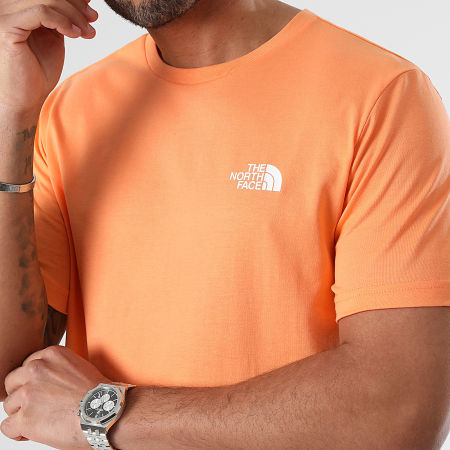 The North Face - Lote De 2 Camisetas Cúpula Simple A87NG Negro Naranja