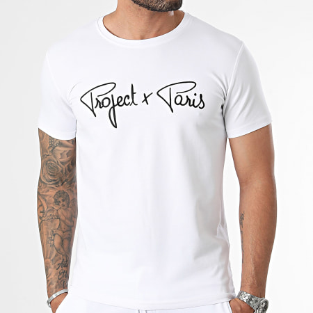 Project X Paris - Conjunto de camiseta blanca y pantalón corto de jogging