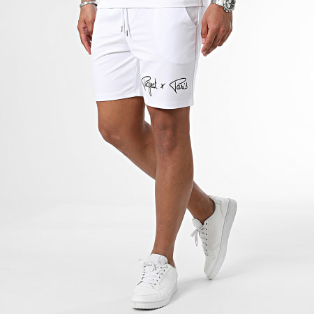 Project X Paris - Conjunto de camiseta blanca y pantalón corto de jogging