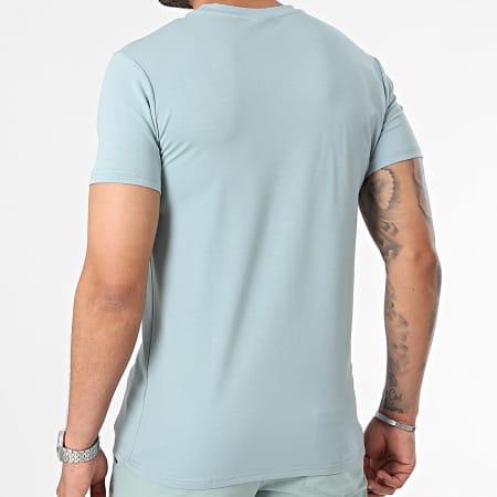 Project X Paris - Conjunto de camiseta gris azulada y pantalón corto de jogging