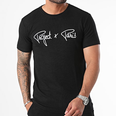 Project X Paris - T-shirts en joggingbroeken T221011_BK-T224011_BK Zwart