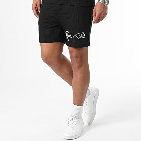 Project X Paris - Set di maglietta e pantaloncini da jogging T221011_BK-T224011_BK Nero