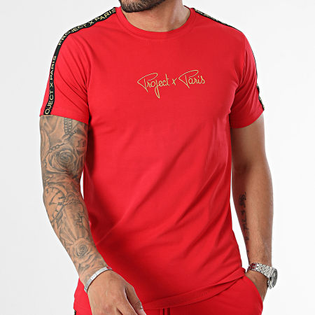 Project X Paris - 2410095_RD-2440095_RD Set di maglietta e pantaloncini da jogging rosso oro