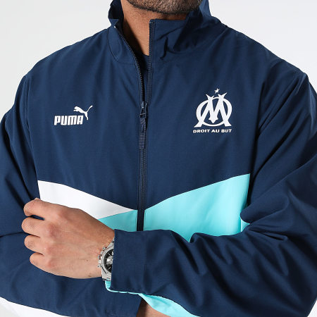 Puma - Conjunto de chaqueta y pantalón de chándal OM Woven Zip 777098 777105 Azul marino