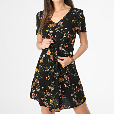 Vero Moda - Esay Joy Vrouwenjurk 10307990 Zwart Bloemen