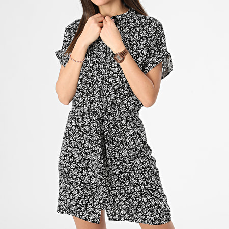 Vero Moda - Damesjurk Easy Joy 10302043 Zwart Wit Bloemen