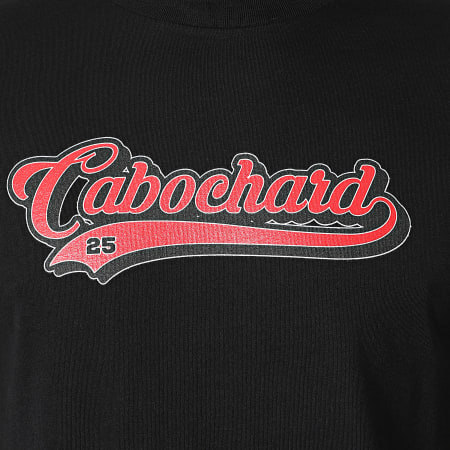 25G - Tee Shirt Cabochard Baseball Noir Rouge