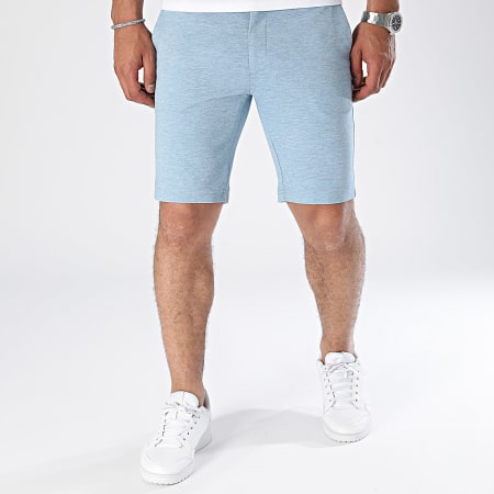 Indicode Jeans - Short Chino Alborg 70-371 Bleu Clair Chiné