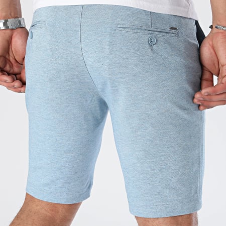 Indicode Jeans - Short Chino Alborg 70-371 Bleu Clair Chiné