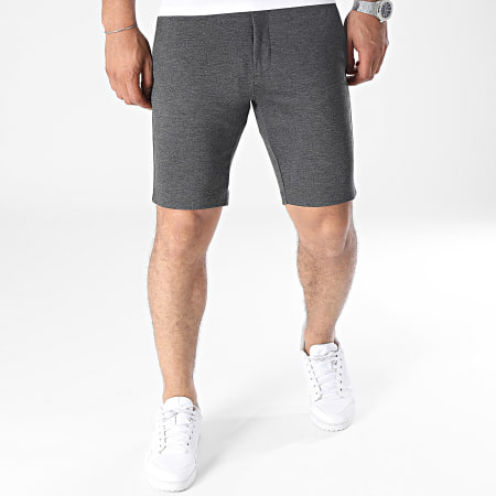 Indicode Jeans - Short Chino Alborg 70-371 Gris Anthracite Chiné
