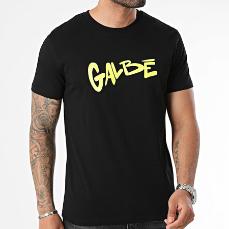 MC Jean Gab'1 - Tee Shirt Galbé Noir Jaune Fluo