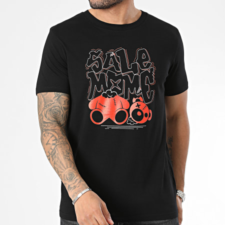 Sale Môme Paris - Tee Shirt Ripped Nounours Negro Naranja