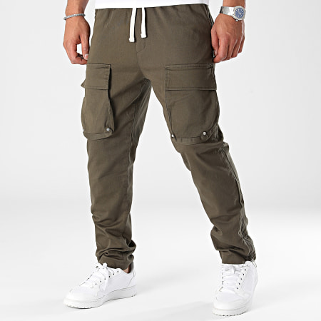 2Y Premium - Pantaloni Cargo verde cachi